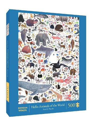 Hello Animals of the World 500-Piece Family Puzzle - Chronicle Books