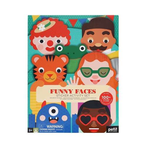 Sticker Activity Set: Funny Faces - Petit Collage