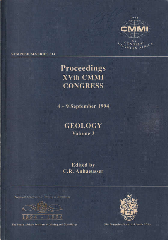 Proceedings XVth CMMI congress SECONDHAND - C.R.Anhaeusser