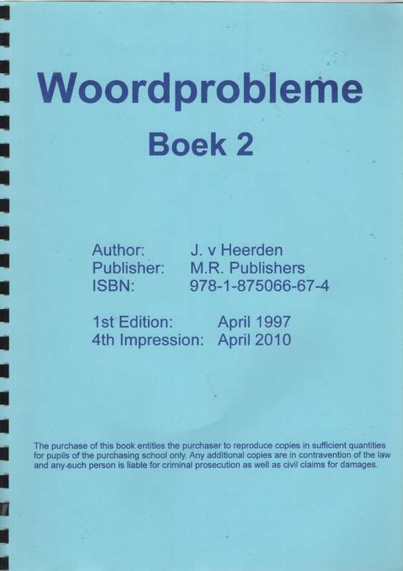 Woord probleme : Fotokopieerbare boek 2 - MRPUBLISHERS