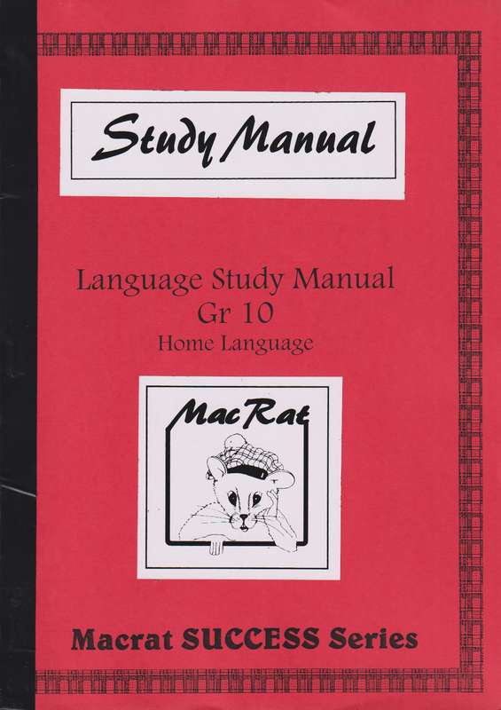 Language Study Manual: Gr 10: Workbook - MACRAT