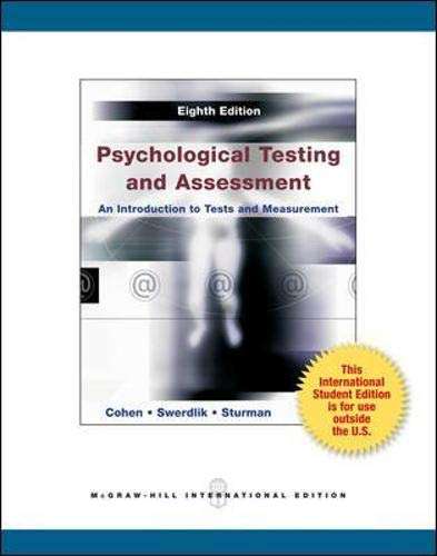 Psychological Testing and Assessment - Ronald Jay Cohen