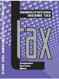 FUNDAMENTALS OF SA INCOME TAX 2023 - CARPENTER