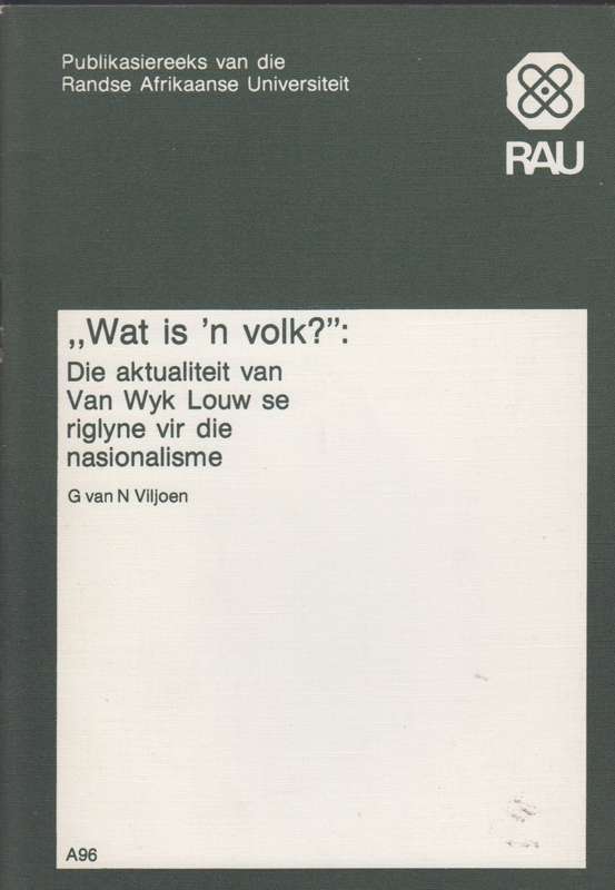 ,,Wat is n volk?\:  SECONDHAND - G.Van N Viljoen"