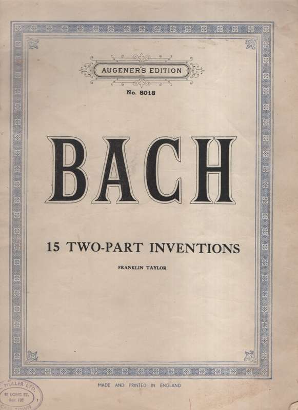 Bach: 15 Two-Part Inventions. Second-hand SECONDHAND - JS Bach