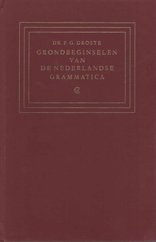 GRONDBEGINSELEN NEDERLANDSE GRAMMATIKA SECONDHAND - DROSTE,FG