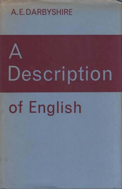 A Description of English. Second-hand SECONDHAND - AE Darbyshire