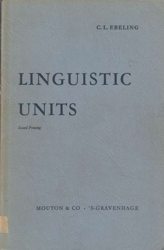 Linguistic units SECONDHAND - C.L.Ebeling