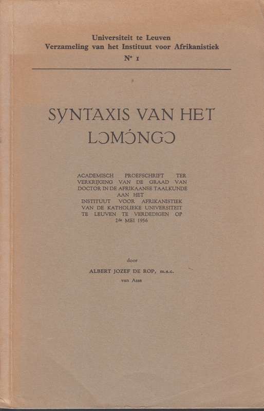 Syntaxis van het  SECONDHAND - Albert Jozef de rop