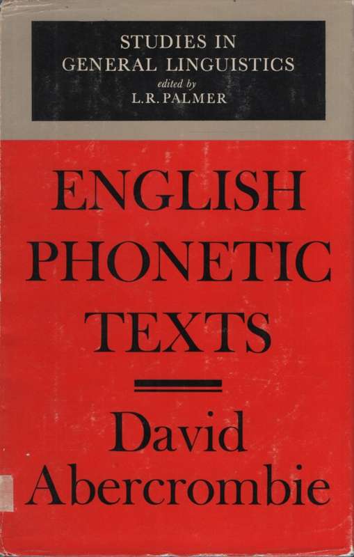 English Phonetic Texts. Second-hand SECONDHAND - David Abercrombie