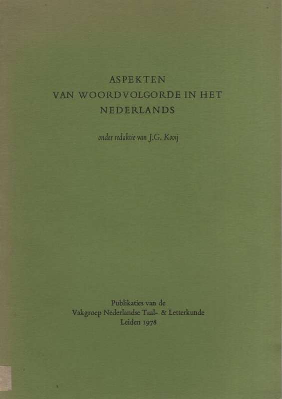 ASPEKTEN WOORDCOLGORDE IN NEDERLANDS 2H SECONDHAND - KOOIJ,J