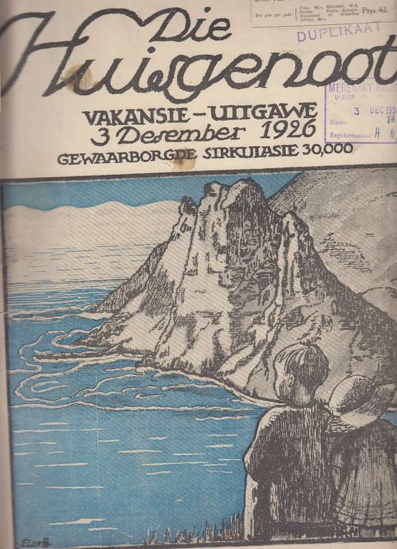 Die huisgenoot  vakansie uitgawe 3 Desember 1926 SECONDHAND - Huisgenoot