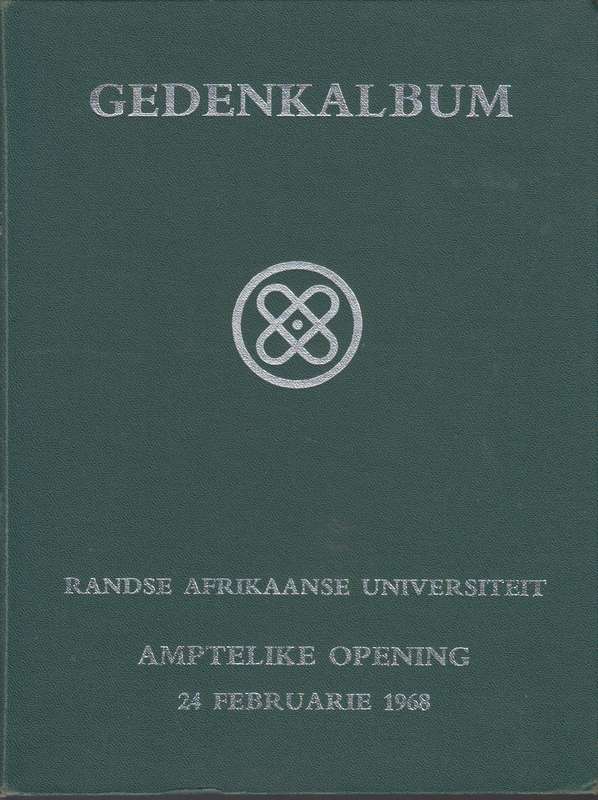 gedenk album  SECONDHAND - Randse afrikaanse universite