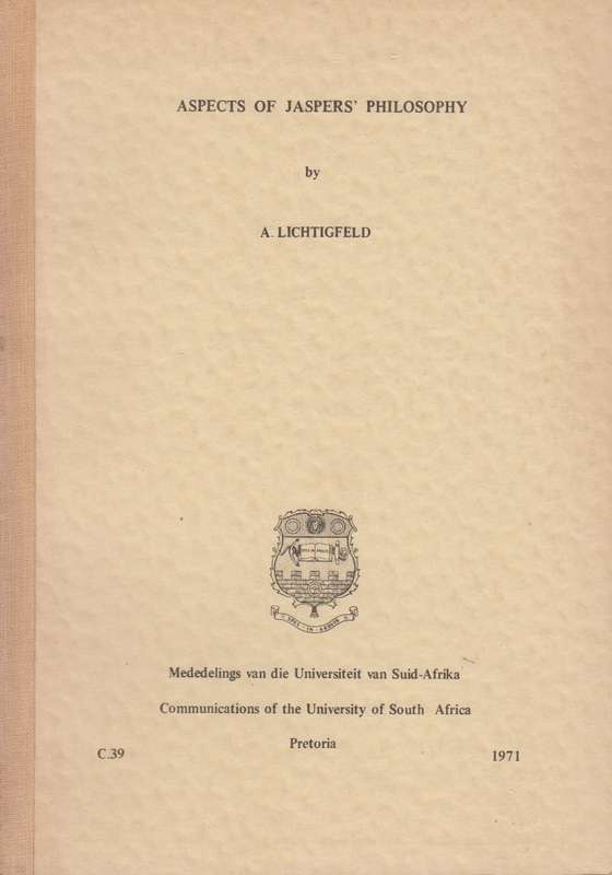 aspects of jaspers philosophy SECONDHAND - A.Lichtigfeld
