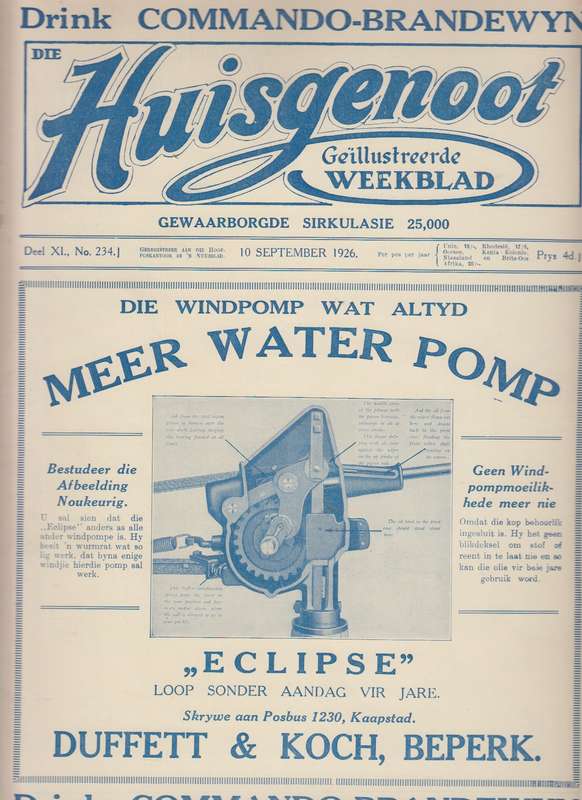 Die huisgenoot 10 September 1926 SECONDHAND - Huisgenoot