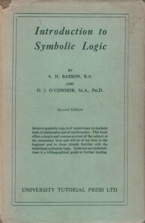 Introduction to Symbolic Logic. Secind-hand SECONDHAND - AH BAsson