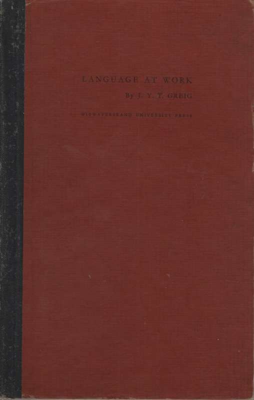 Language at Work. Second-hand SECONDHAND - J Y T Greig