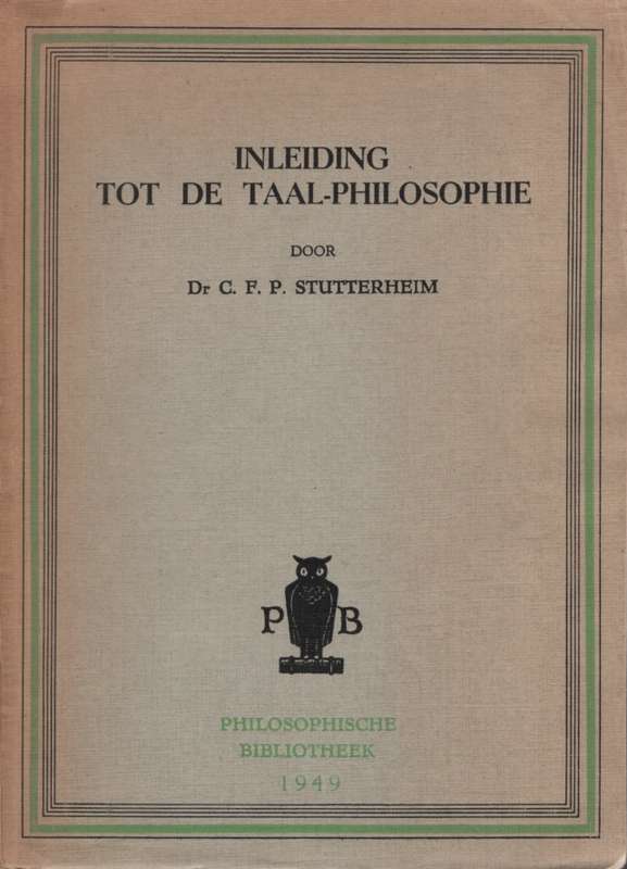 Inleiding tot de Taal-Philosophie. Second-hand SECONDHAND - CFP Stutterheim