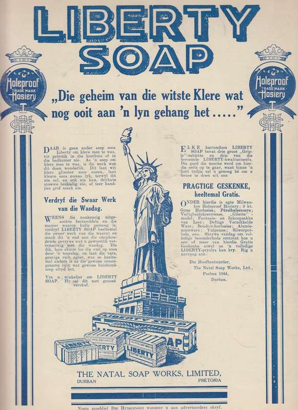 Die huisgenoot Liberty soap 17 September 1926 SECONDHAND - Huisgenoot