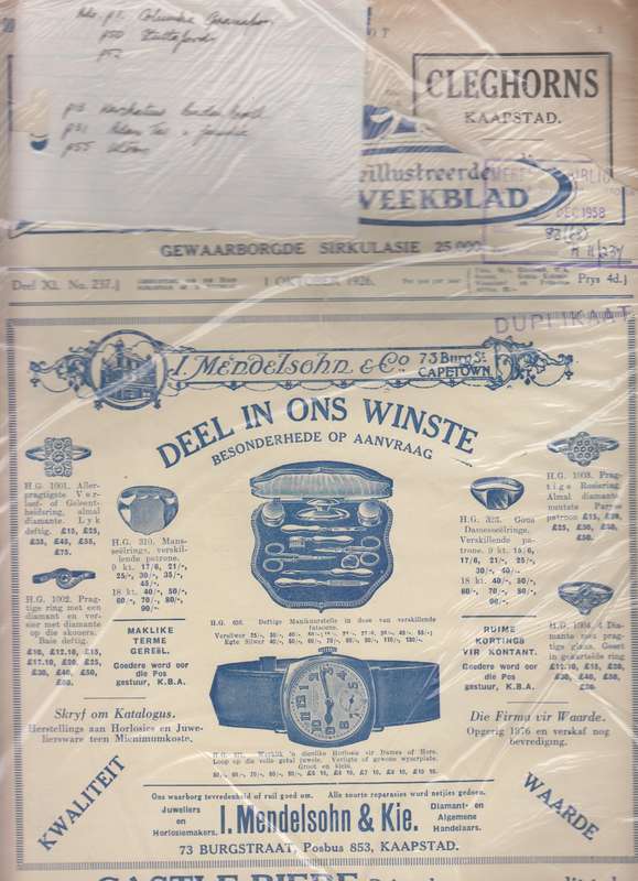 Die huisgenoot Deel XI No 237 1 Oktober 1926 SECONDHAND - Huisgenoot