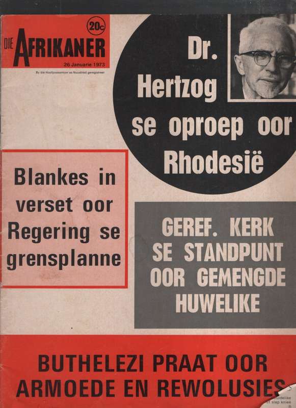 Die Afrikaner, 26 Januarie 1973. Tweedehands SECONDHAND - Die Afrikaner Tydskrif