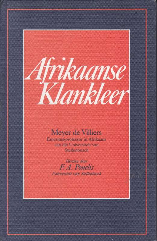 AFRIKAANSE KLANKLEER SECONDHAND - DEVILLIERS,M