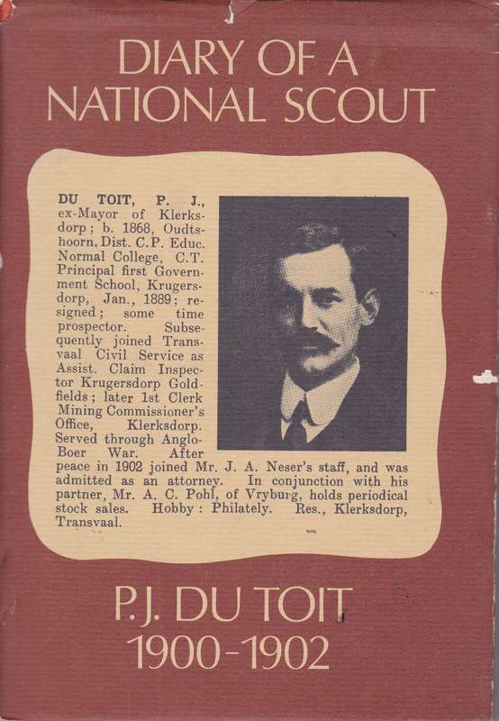 DIARY OF A NATIONAL SCOUT SECONDHAND - DUTOIT,PJ