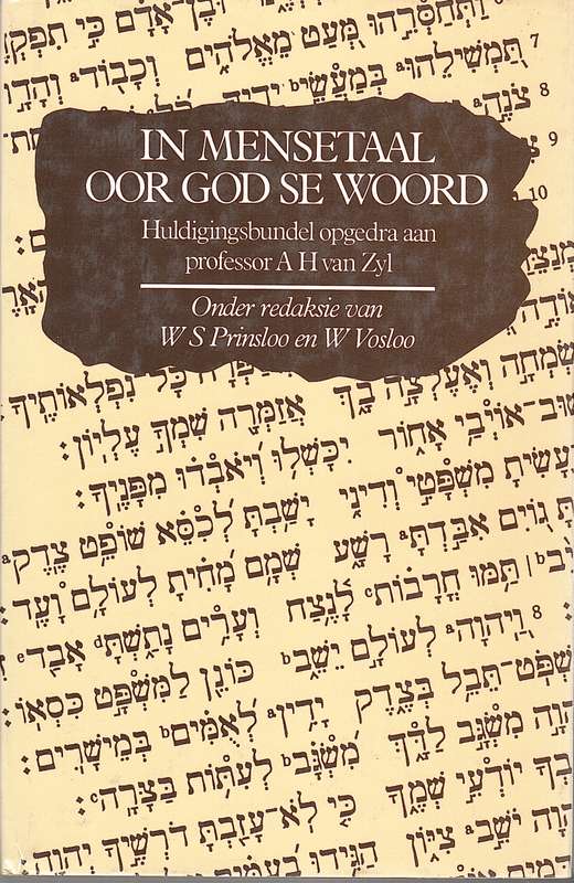 IN MENSETAAL OOR GOD SE WOORD SECONDHAND - PRINSLOO,W