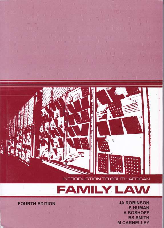 INTRO TO SA FAMILY LAW - ROBINSON,R