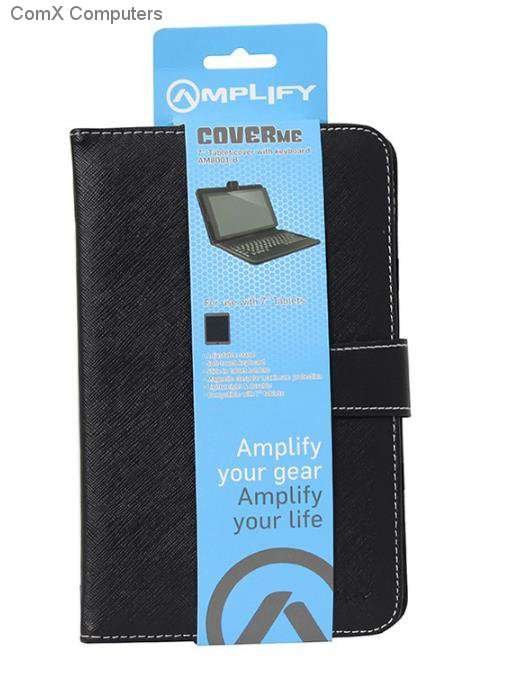 AMPLIFY 7 TABLET COVER WITH KEYBOARD - TABLCOV-AM8001-BK