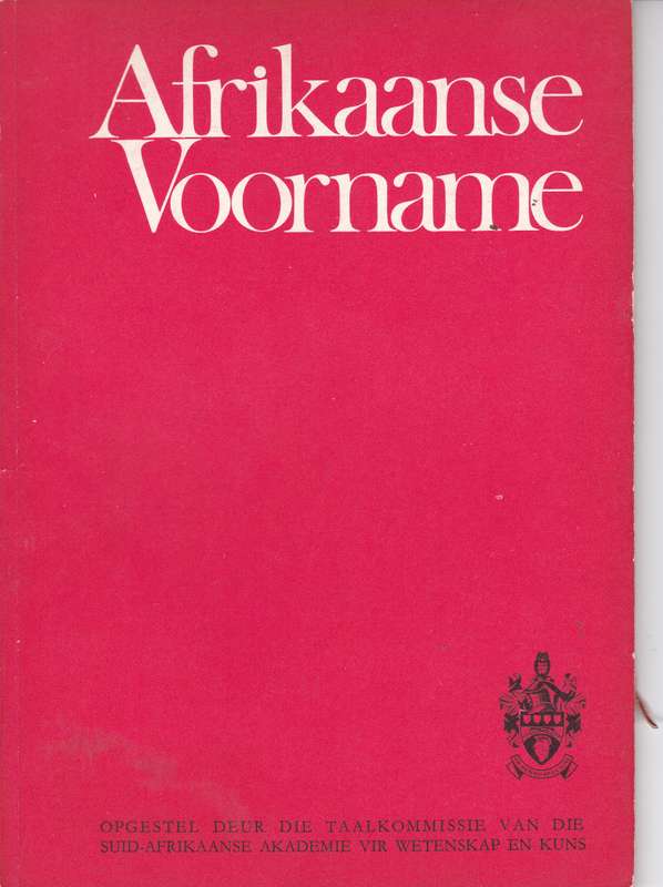 AFRIKAANSE VOORNAME - SAWK