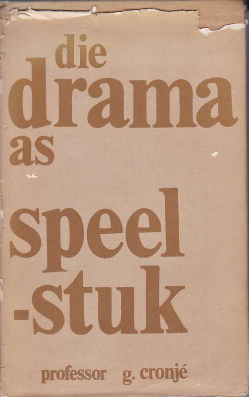 DRAMA AS SPEELSTUK SECONDHAND - CRONJE,G