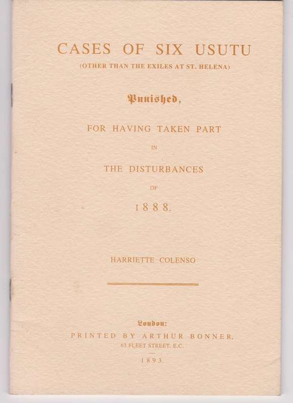 CASES OF SIX USUTU - COLENSO,H