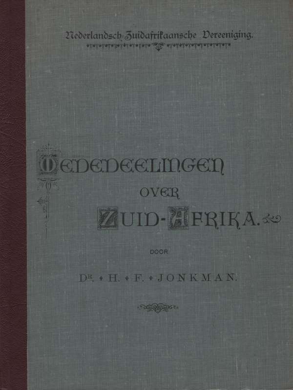 Mededeelingen over Zuid-Afrika - Jonkman, H. F.