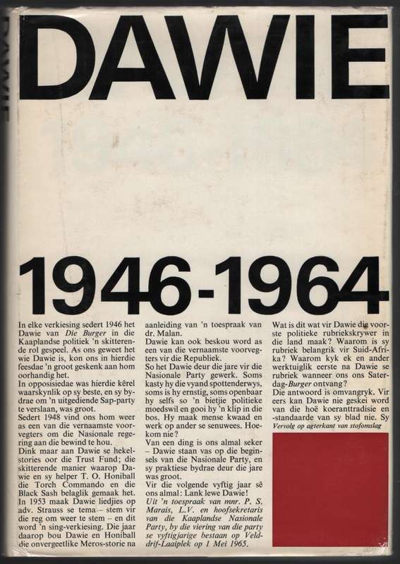 Dawie 1946-1964. 'n Bloemlesing uit die geskrifte van Die Burger se  - Dawie; Louw, Louis (compiler