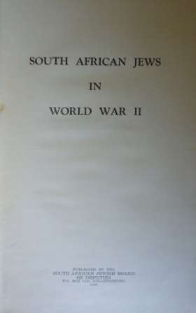 SOUTH AFRICAN JEWS IN WWII - SAJEWISHBOARD
