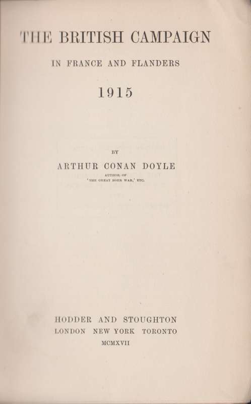 The British Campaign in France and Flanders 1915 - Doyle, Artur Conan