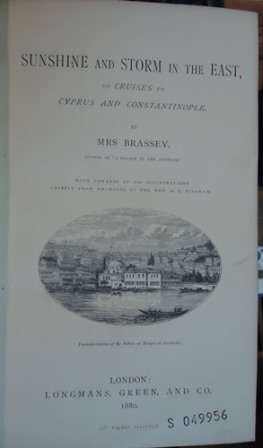 SUNSHINE & STORM IN THE EAST - BRASSEY,MRS