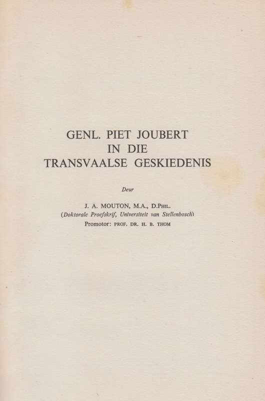 Argief-Jaarboek vir Suid-Afrikaanse Geskiedenis 1957 Deel 1 / Archiv - Mouton, J. A.