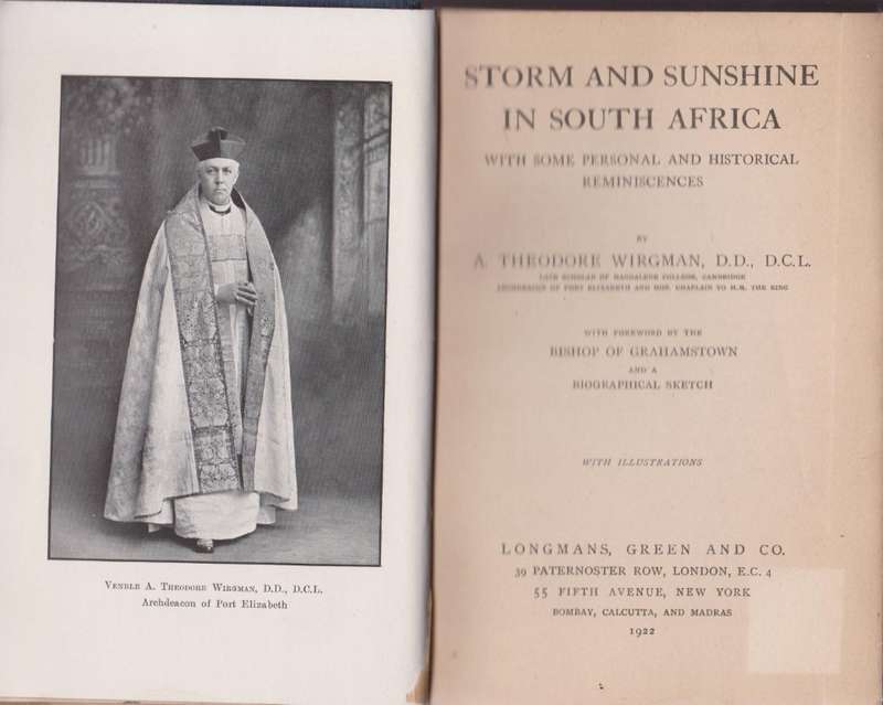 Storm and Sunshine in South Africa, with some Personal and Historica - Wirgman, A. Theodore