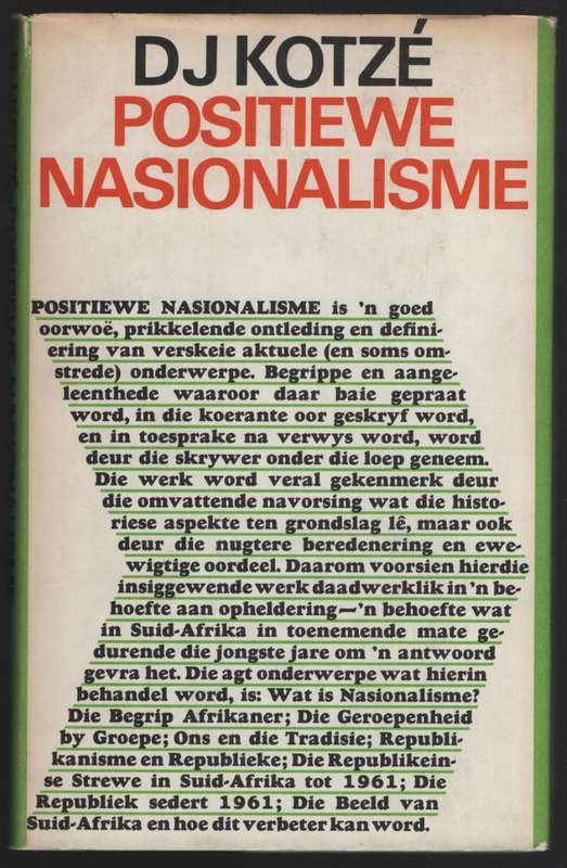Positiewe Nasionalisme - KotzÃ©, D. J.