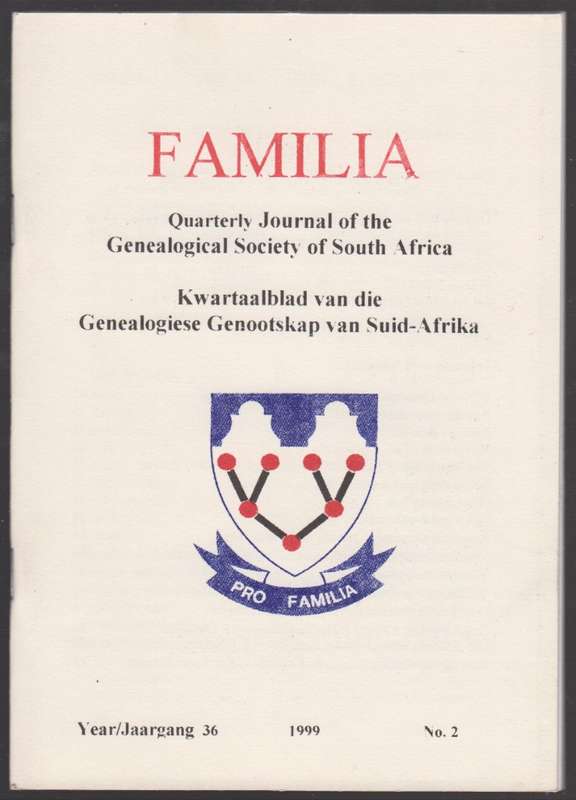 Familia Volume 36 1999 No. 2 - Du Preez, Thys (ed)