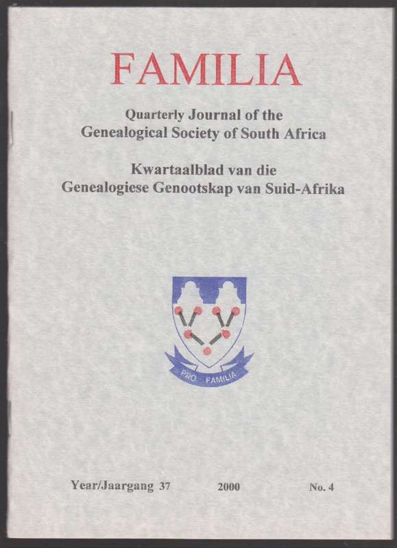 Familia Volume 37 2000 No. 4 - Du Preez, Thys (ed)