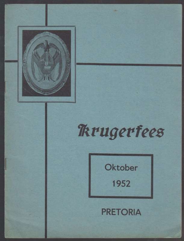 Krugerfees: Oktober 1952 - Kruger, H. F. V.