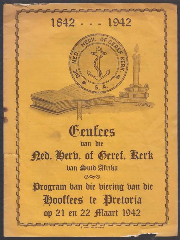 Eeufees van die Ned. Herv. Of Geref. Kerk van Suid-Afrika. Program v - Anon