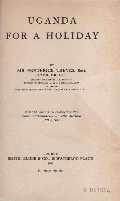 Uganda for a Holiday - Treves, Frederick