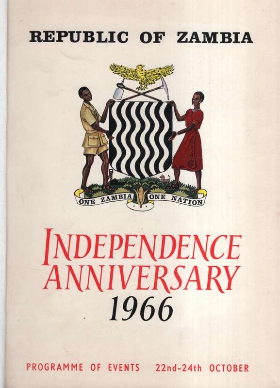 Republic of Zambia Independence Anniversary 1966 - Programme