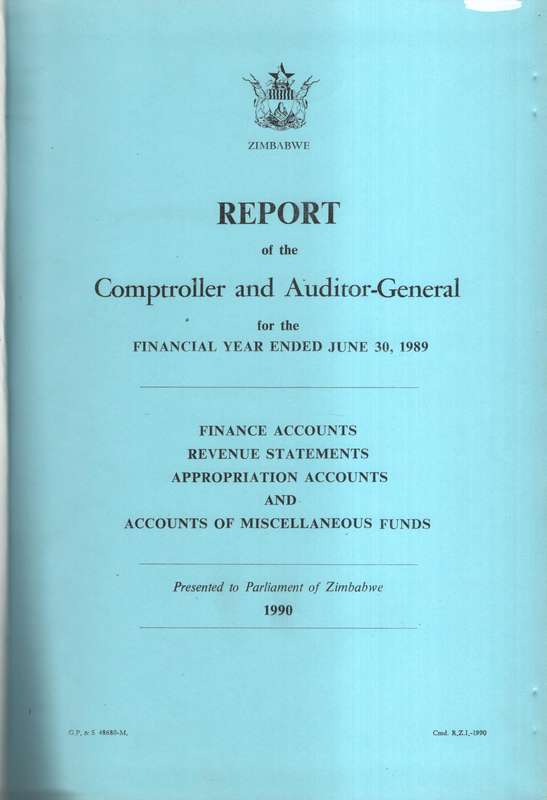 Report of the Comptroller and Auditor-General for the Financial Year - Harid, A. E.