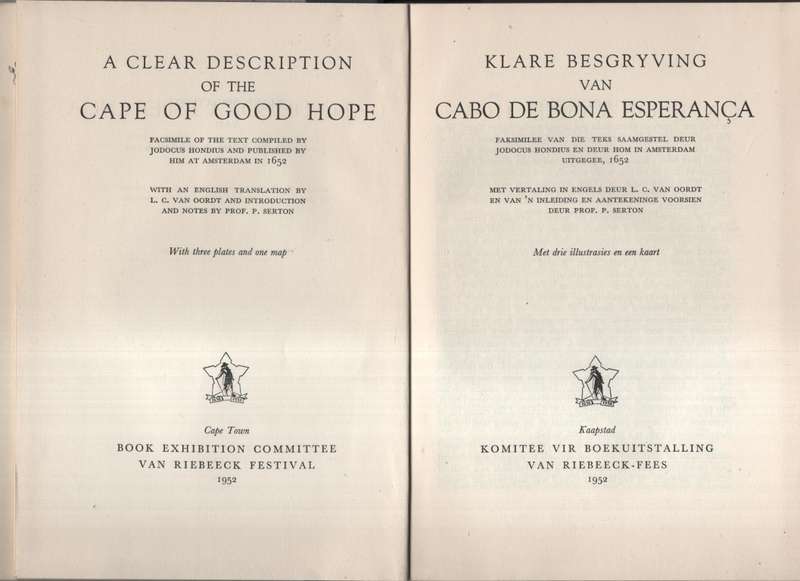 A Clear Description of the Cape of Good Hope / Klare Beskrywing van  - Hondius, Jodocus; Van Oordt,