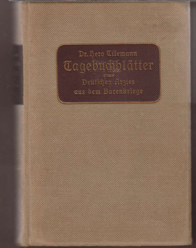 TAGEBUCHBLATTER BOERENKRIEGE - TILEMANN,H